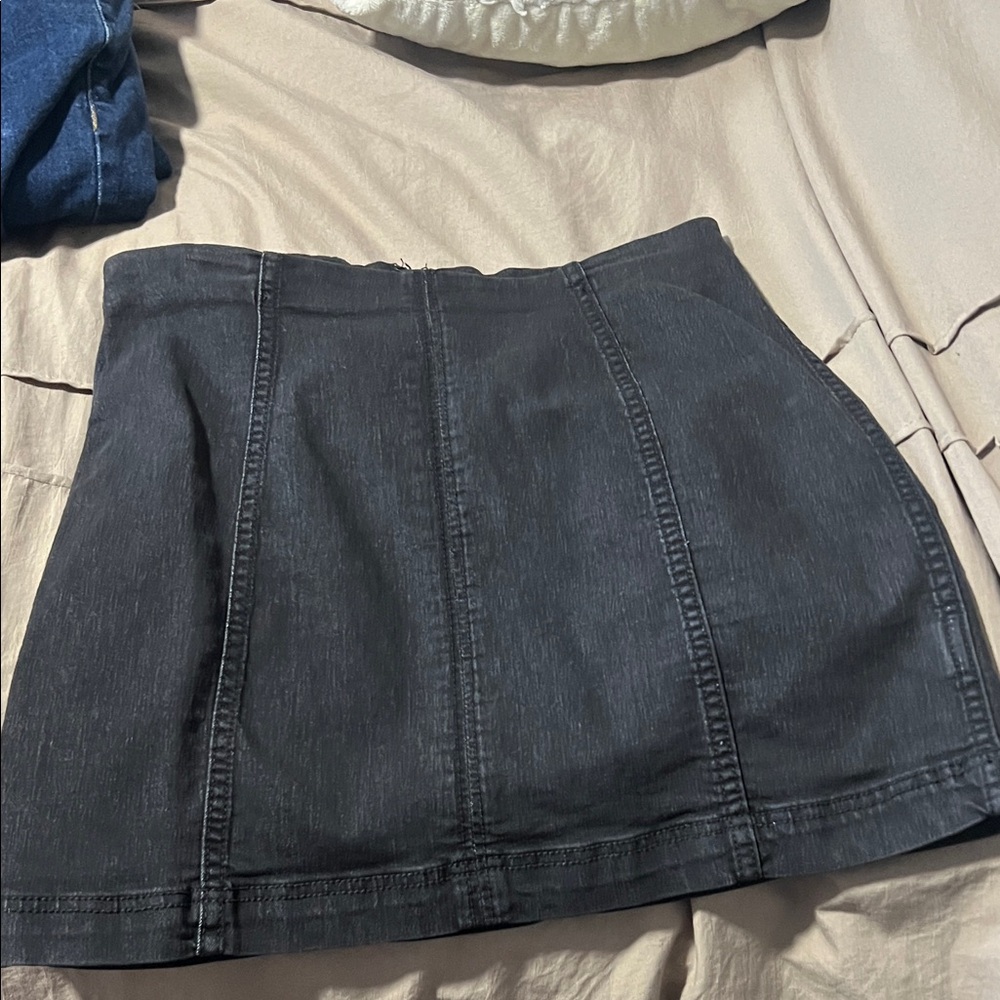 Free People Charcoal Mini Skirt